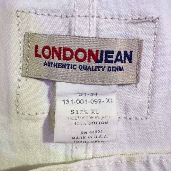 LondonJean white SZ XL Wide leg Overalls RARE - Picture 8 of 8